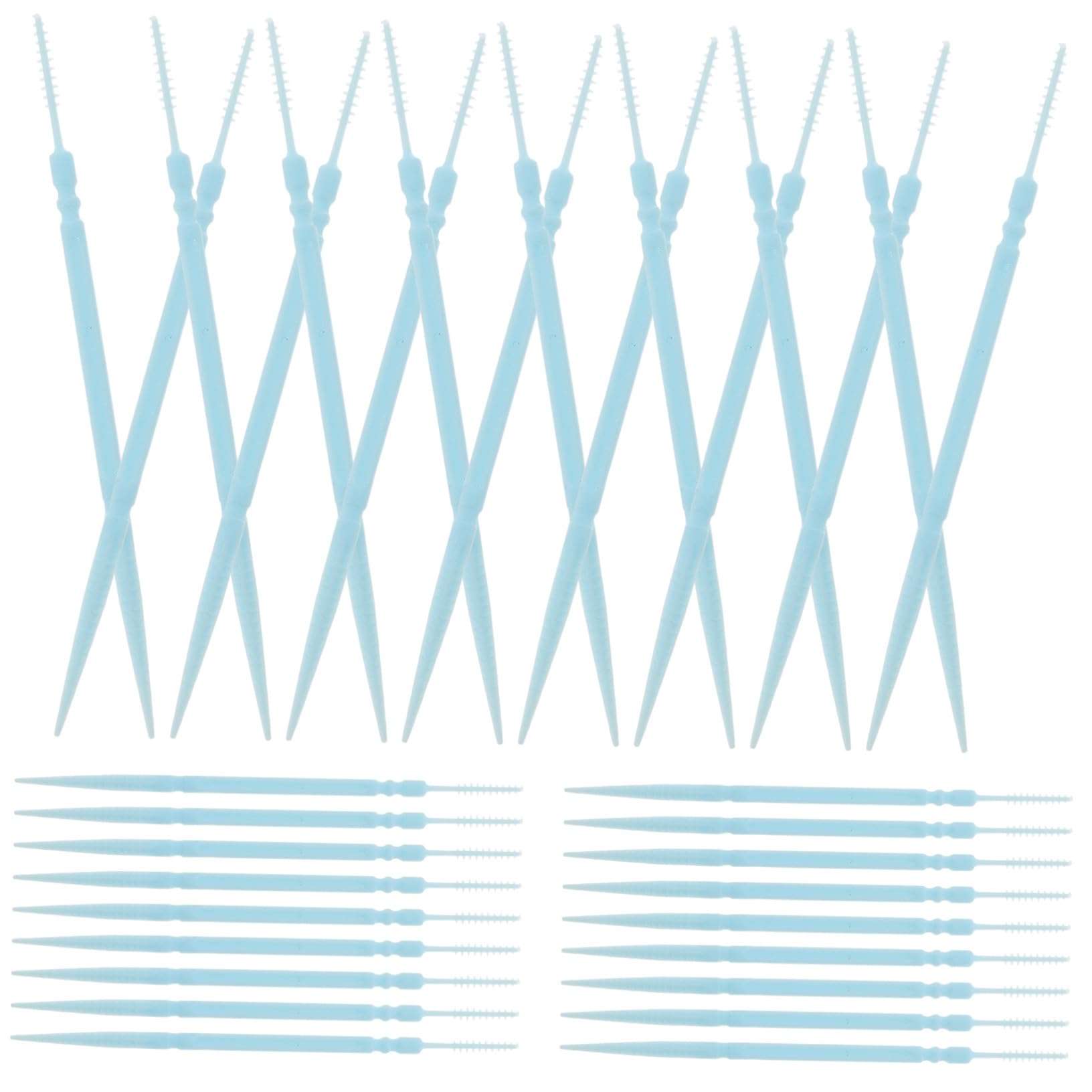TOPBATHY Palillos de Dientes de Doble Punta 1060 Piezas Azul, Palillos de Limpieza Ecológicos de Grado Alimenticio, Herramienta Interdental para Cuidado Bucal Familiar, Desechables