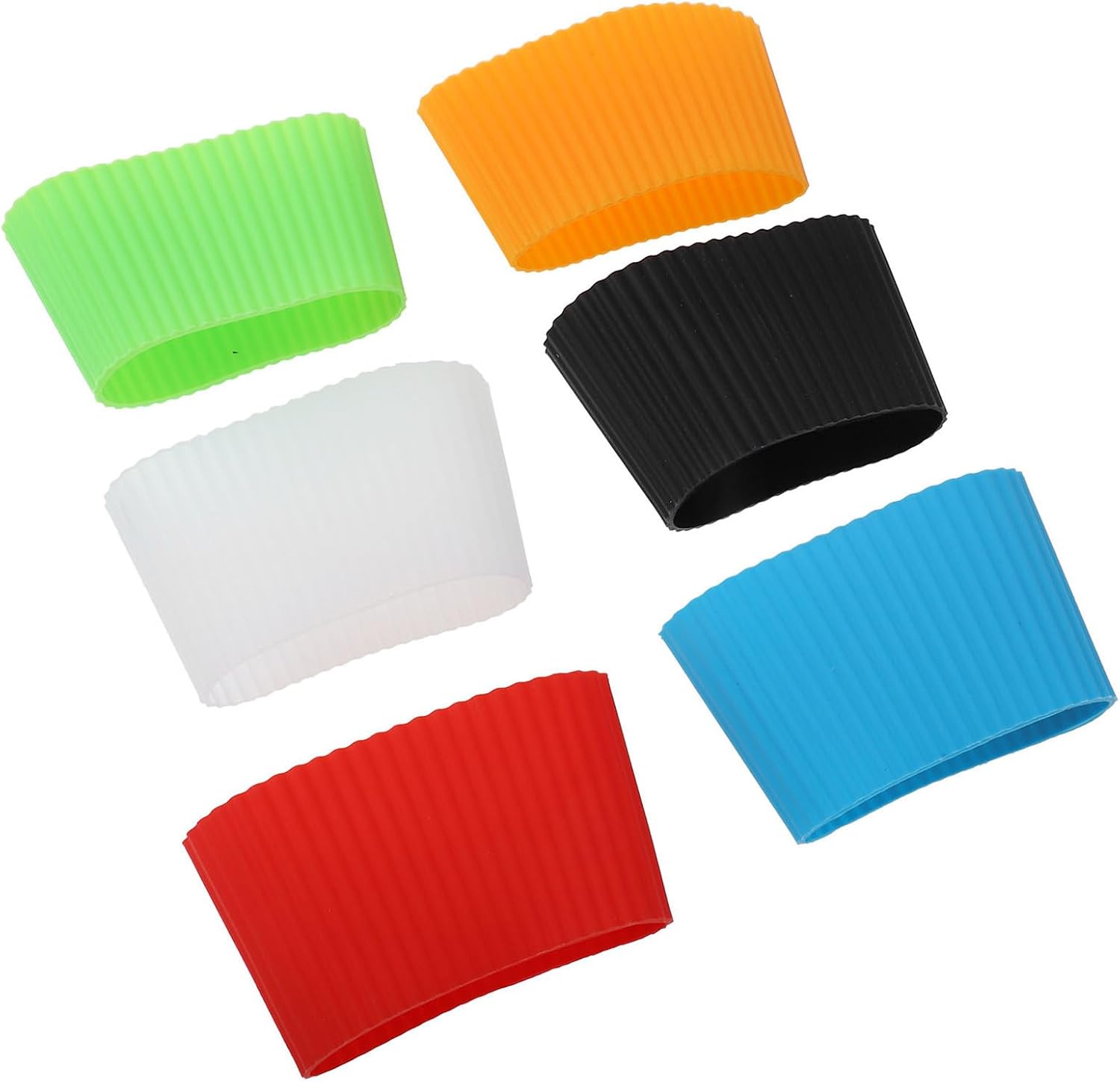 Zerodeko 6pcs Heat-Insulated Silicone Cup Cover for Glass and Paper Cups