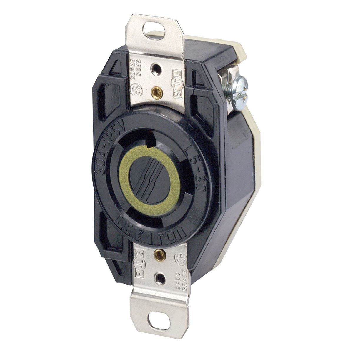 Leviton%2b065-2610%2b30A%2b125V%2bInd%2bGrade%2bFlush%2bMount%2bLocking%2bReceptacle%2bDevice