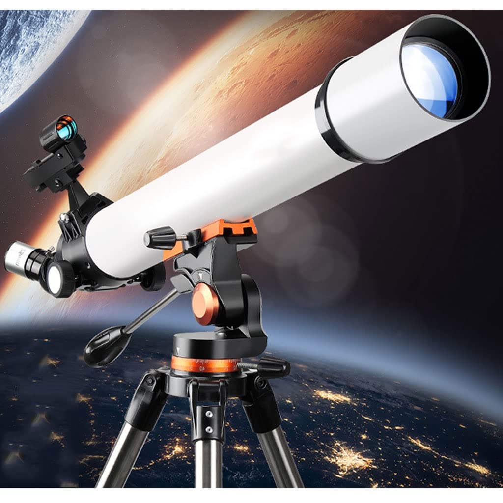 Teleskop dla początkujących dzieci, astronomiczne teleskopy refrakcyjne z aperturą 70 mm, z regulowanym statywem, tacą na akcesoria i torbą transportową good