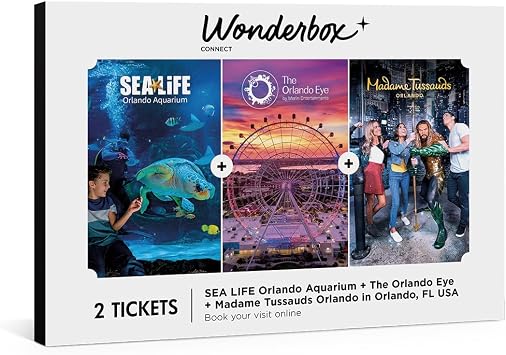 WONDERBOX Orlando 3-Attraction Combo Tickets, Sea Life Aquarium, Madame Tussauds, Orlando Eye, 2 Admissions