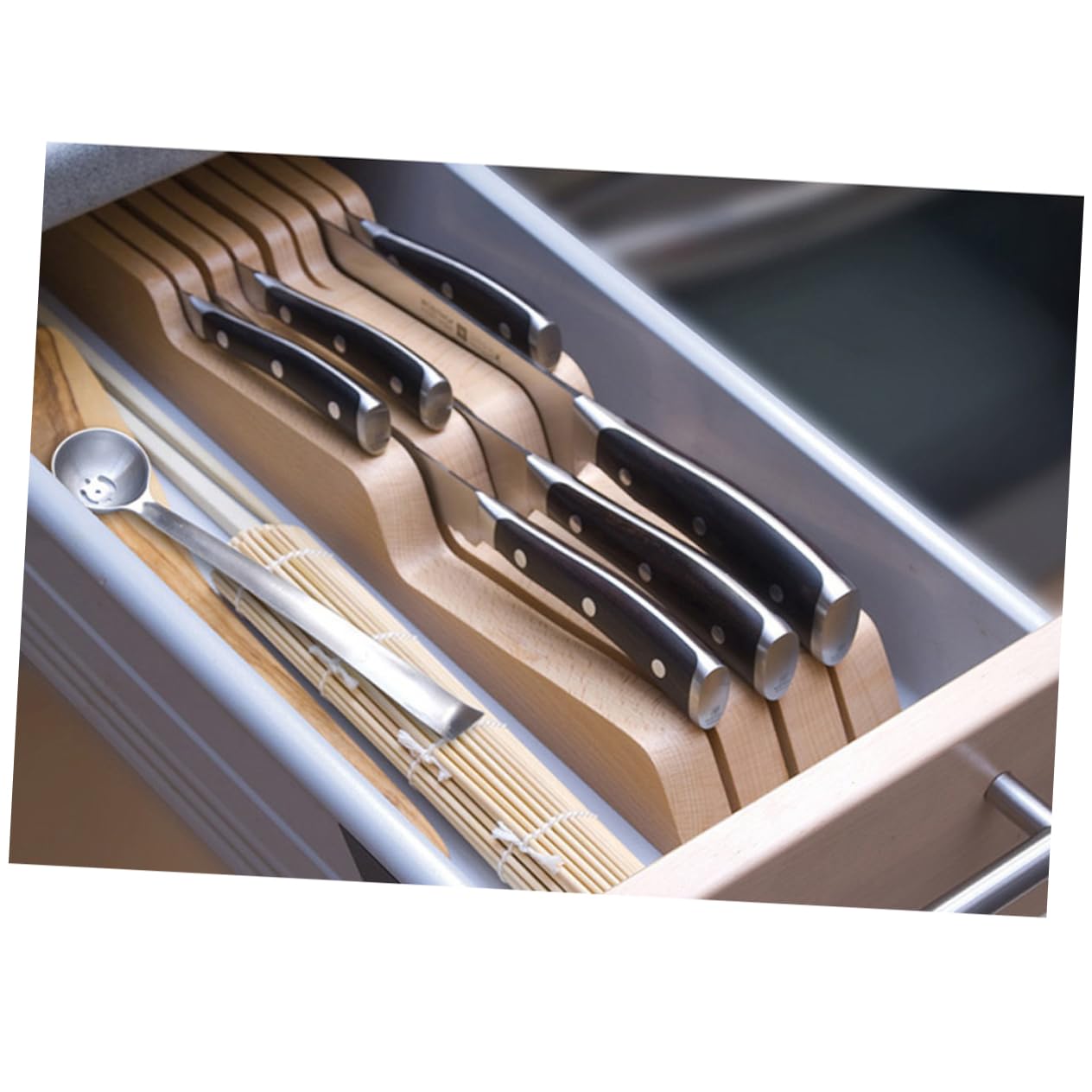 Schubladeneinsatz Aus Strapazierfähigem Mit Ablagefächern Für Besteckhalter Und Messerhalter Organizer Für Schublade Einfache Mit Wasser Und Seife