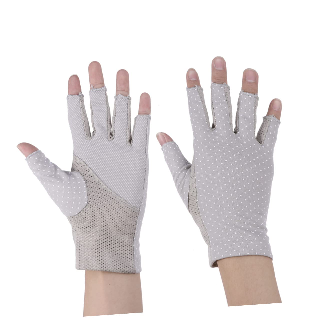 BESPORTBLE Gloves Women Fingerless Gloves for Women for Cycling Climbing Driving Grey