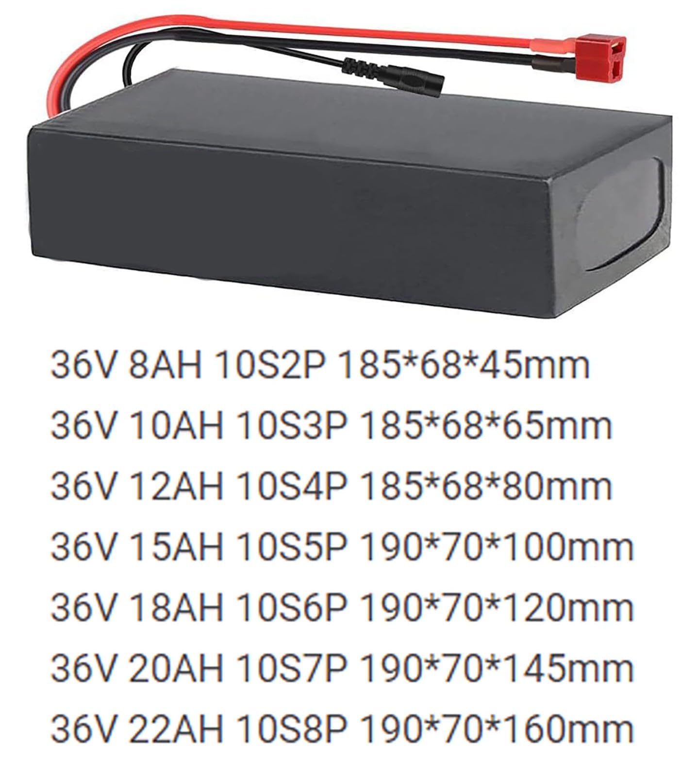 Batteria per bicicletta elettrica 36V 8AH 10AH 12AH 15AH 18AH 20AH 22AH Batteria al litio 36V Batteria Ebike Impermeabile PVC per 200W 500W 800W Motore con Il Caricatore