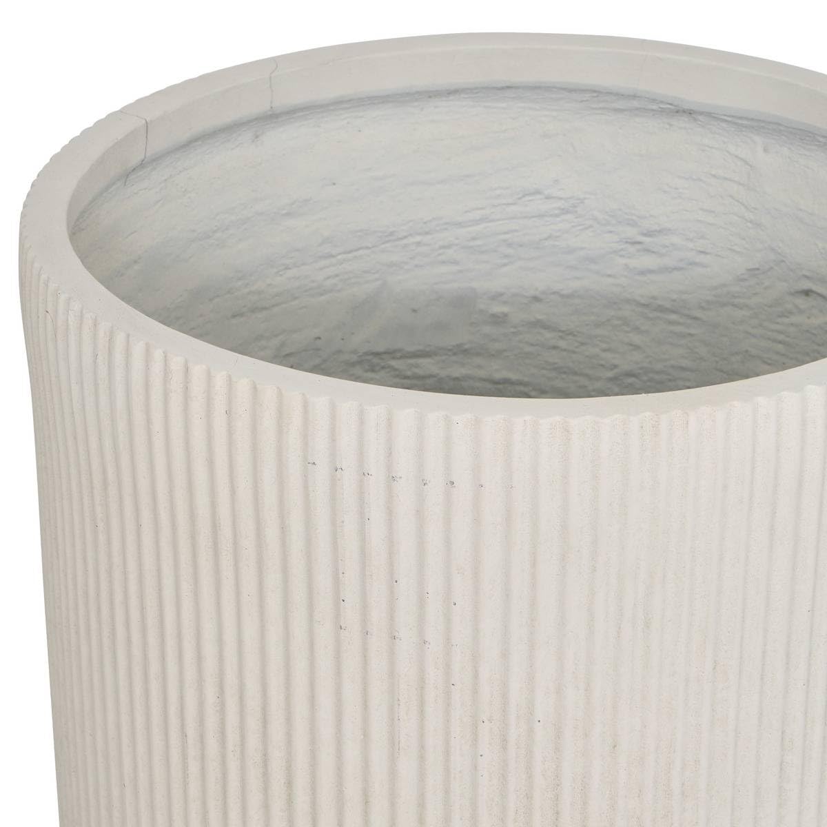 Atmosphera - Set de 3 pots de fleurs elene 36,5x36,5x54cm blanc
