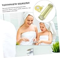 Vista 7 de Extrusora de pasta de dientes de 5 piezas, exprimidor facial manual creativo para uso eficiente para la organización del baño y reducción de residuos