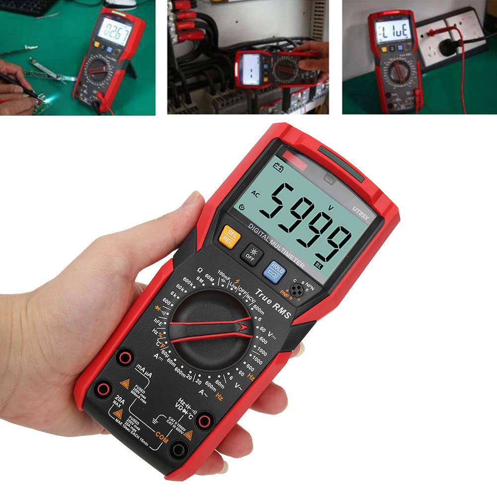 Multimetro Digitale UT89X, Tester di Tensione CA/CC Ad Alta Precisione per Ingegneri Elettrici e Manutenzione 190x89x55mm