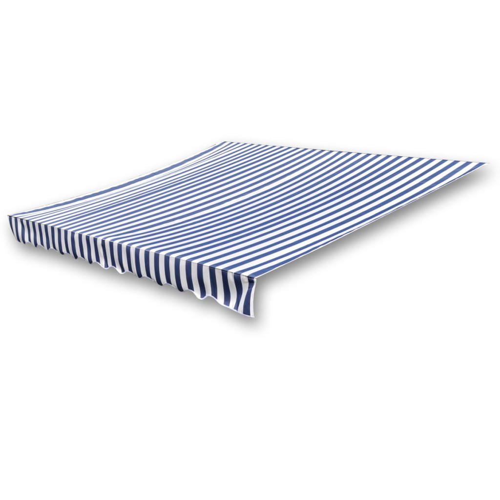Festnight Store Banne en Toile Bleu et Blanc 3 x 2,5 m (Cadre Non Inclus)