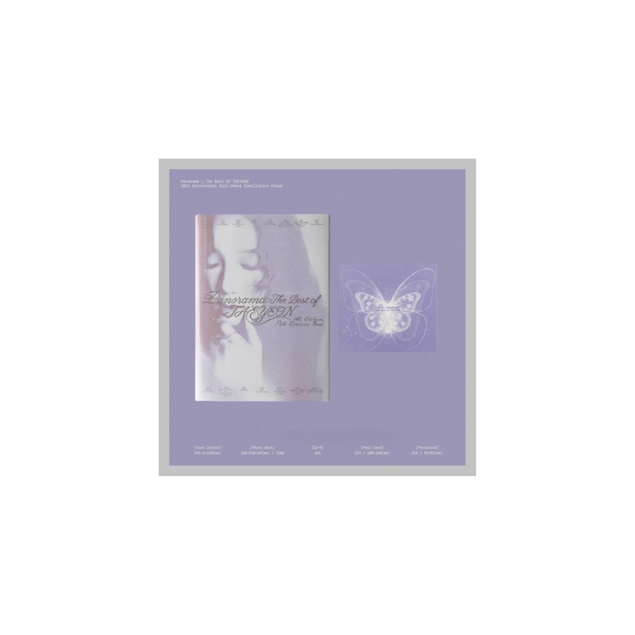 Girl Generation Taeyeon Panorama: The Best of TAEYEON Debut 10th Annieversary - Álbum recopilatorio con seguimiento sellado (juego : libro de archivo + DIGIPACK)