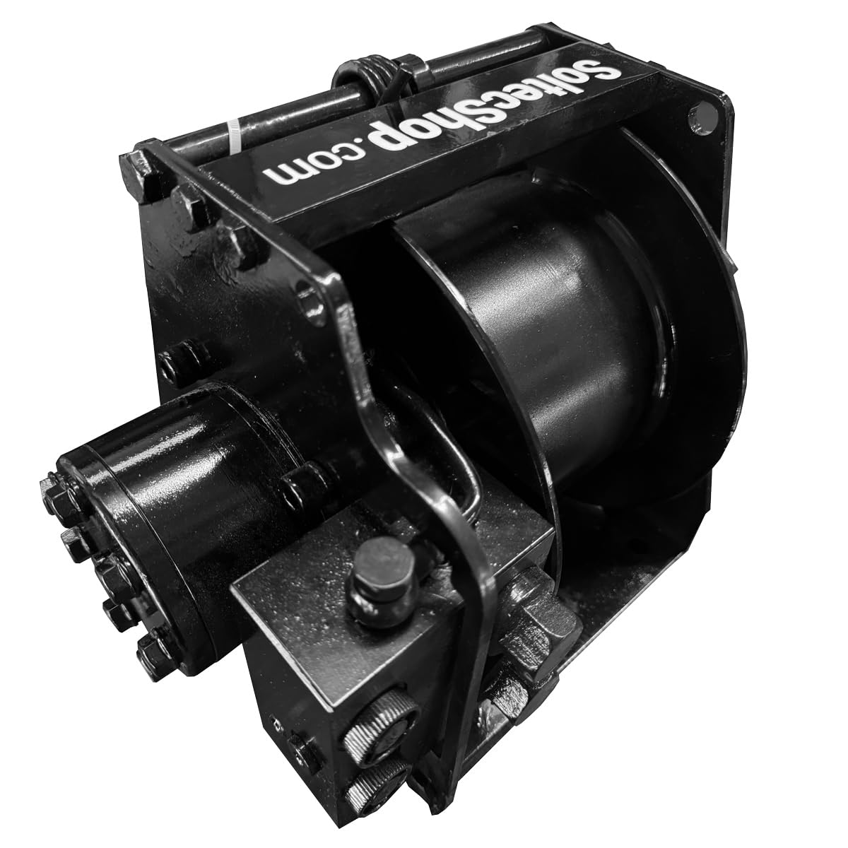 Kompakte hydraulische Seilwinde Tragkraft 500 kg - Hydraulischer Hebezug - Ideal für Kräne - Industriewinde - Hubgeschwindigkeit 50 m/min, Arbeitsdruck 175 bar