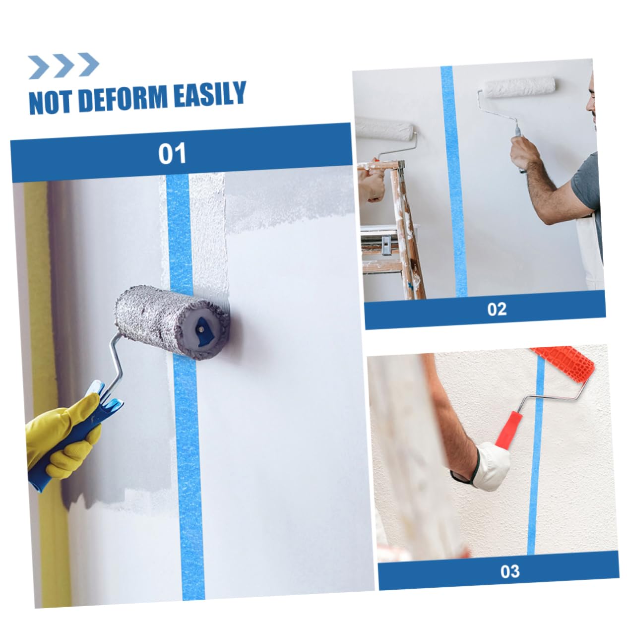 DOITOOL 5 Ensembles Ruban De Masquage Peinture De Bandes Adhésives Pour Artistes Utilisation Intérieure Extérieure Résistance Pour Protection Murs 6 Rouleaux*5