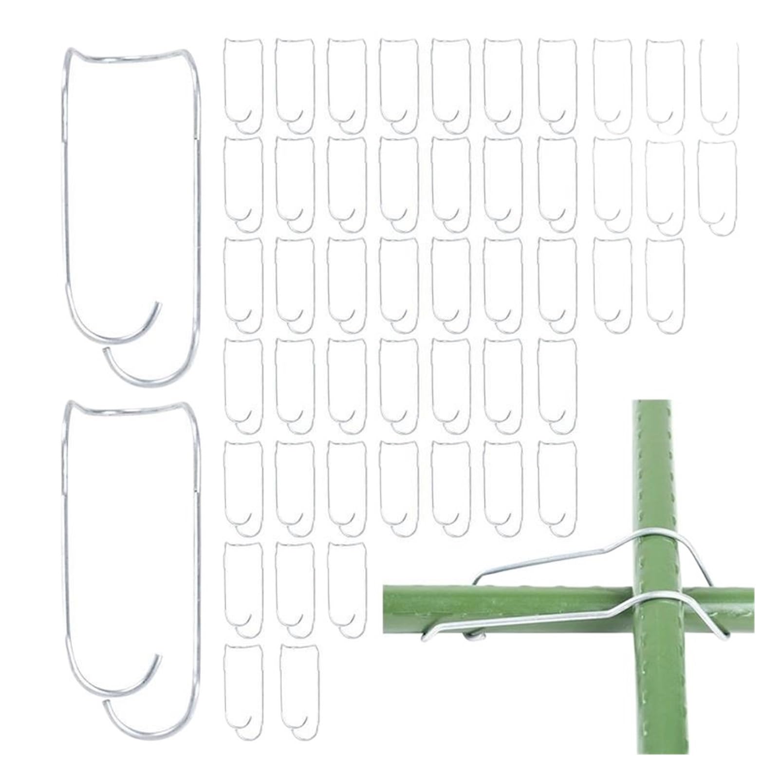 Connettori a Gabbie vegetali Pianta di Collegamento Fibbie 50PCS Giardino Mucchio Clip Gabbie for Piante Connettore Palo da Giardino Connettori Traliccio di Verdure Clip di Filo per(16MM)