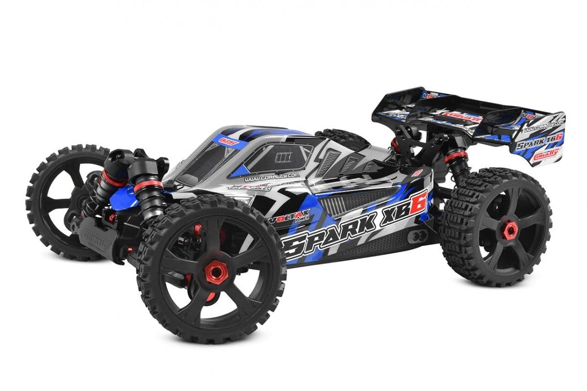 Corally RC Auto Spark XB-6 RTR niebieski 4WD 1:8 Buggy 6S bezszczotkowy Power - bez baterii, bez ładowarki