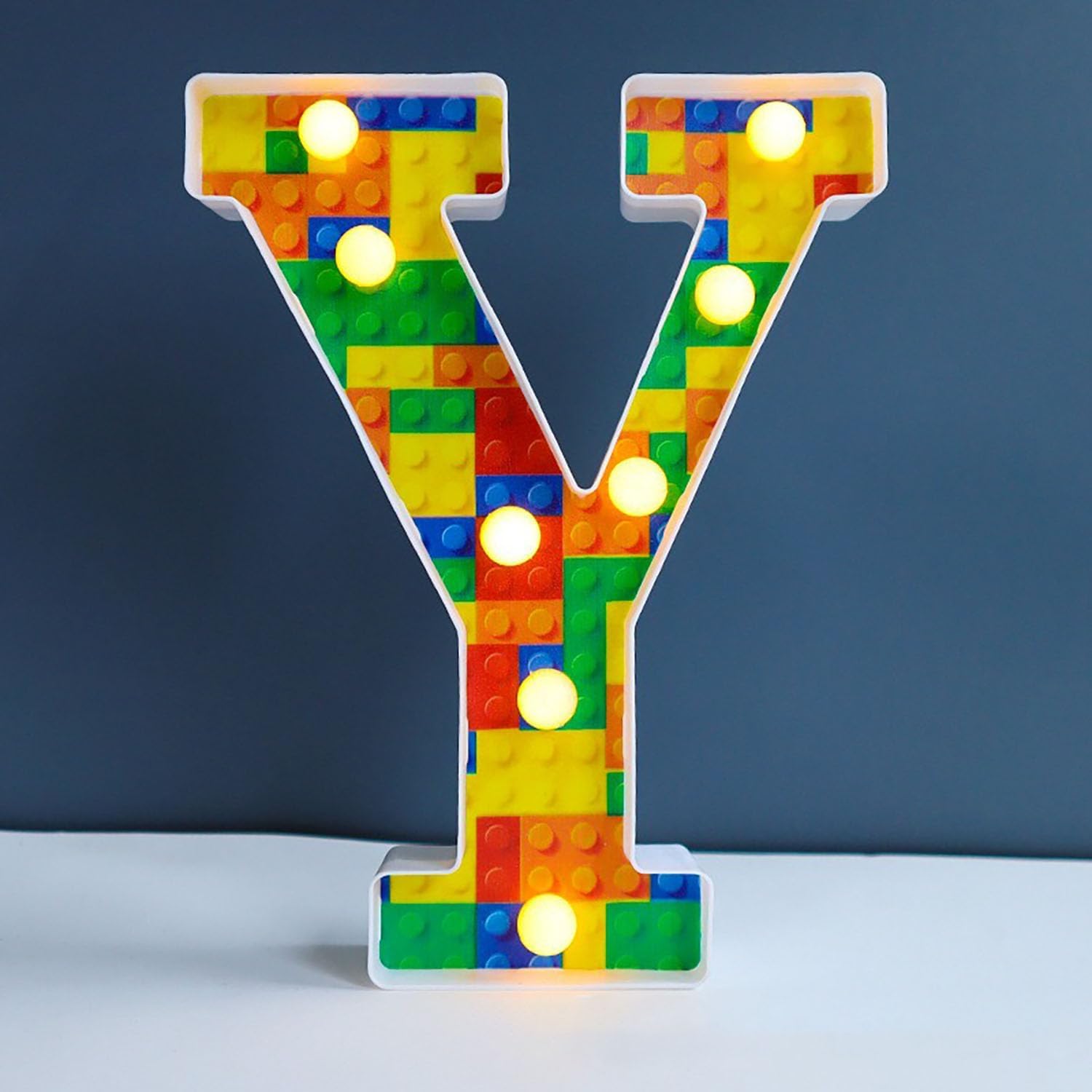 Jemnpela LED Marquee Letter Number Sign Lights Glitter Light Up Alphabet Figure Night Light for Birthday Party Wedding Home Bar Holiday Wall Decoration