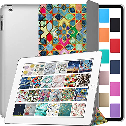 Image of DuraSafe Cases for iPad 9.7 inch Old Model 4th 3rd 2nd Gen Printed Case A1458 A1416 MC705HN /A MD328HN /A A1395 MC769HN /A MC954HN /A MC960HN /A MC979HN /A A1459 MD514HN /A MD512HN /A MD515HN /A - Damask