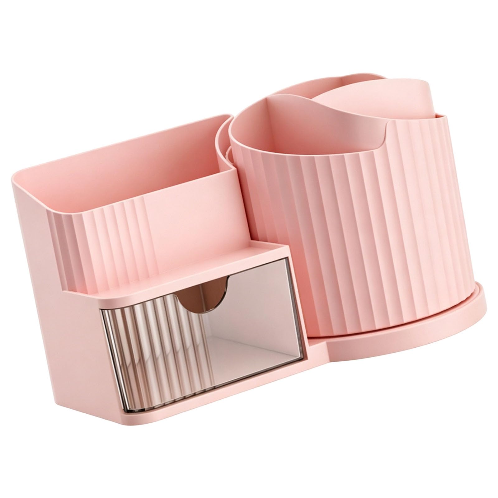 NRVTRE Rotating Cosmetic Storage with Robust Build and Space Efficient Size Makeup Storage Rotating