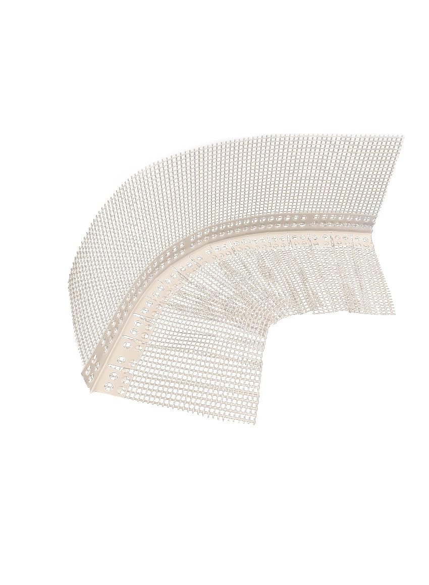 10 Stab Gewebeeckwinkel für Rundbogen 200 cm = 20 m Kantenschutz PVC-Profil Eckwinkel flexibel Armierung ca. 12 x 12 cm