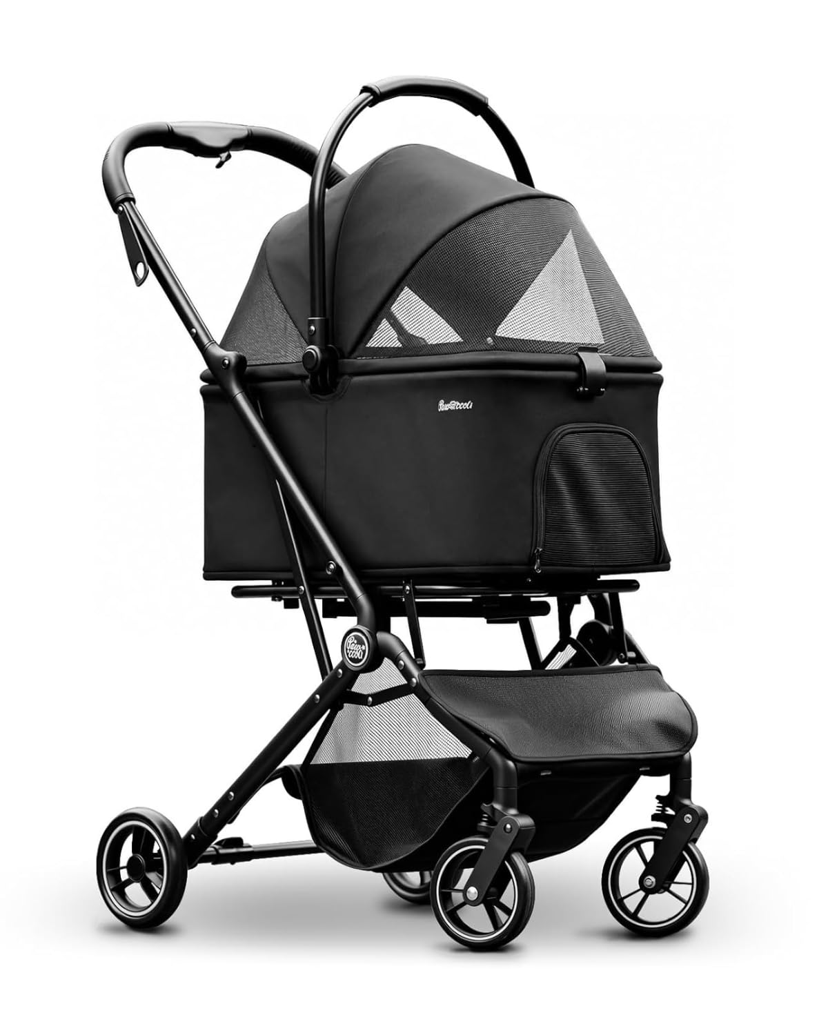 Pawccoli 4輪ペットカート 耐荷重35kg 折りたたみ 足踏みブレーキ Amazon.co.jp: Pawccoli ペットカート キャリーカート 分離型 4輪