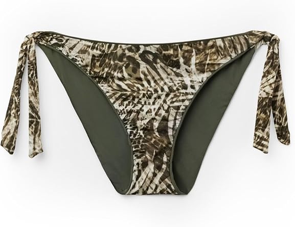 CALZEDONIA Womans Tied Swimsuit Bottoms Tropical Animalier