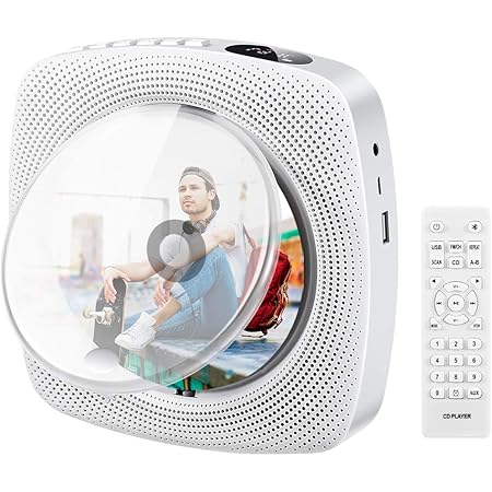 Amazon Co Jp Cdプレーヤー ポータブル 置き 壁掛け式 Cdラジオ Bluetooth Cd Fm Usb A対応 日本語説明書付き 家電 カメラ