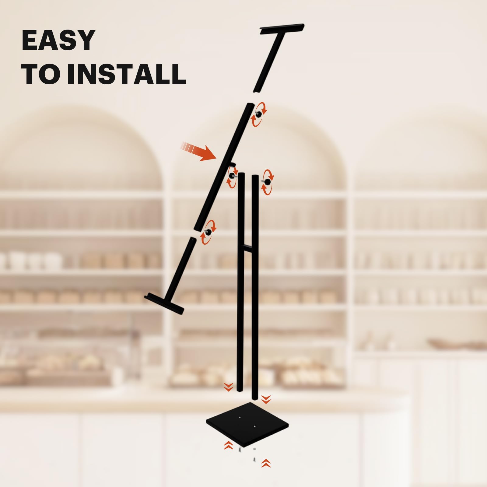 Soporte ajustable de doble cara para carteles, rotación de 180°, soporte para letreros de pie para exposiciones de negocios, restaurante, paquete de 2