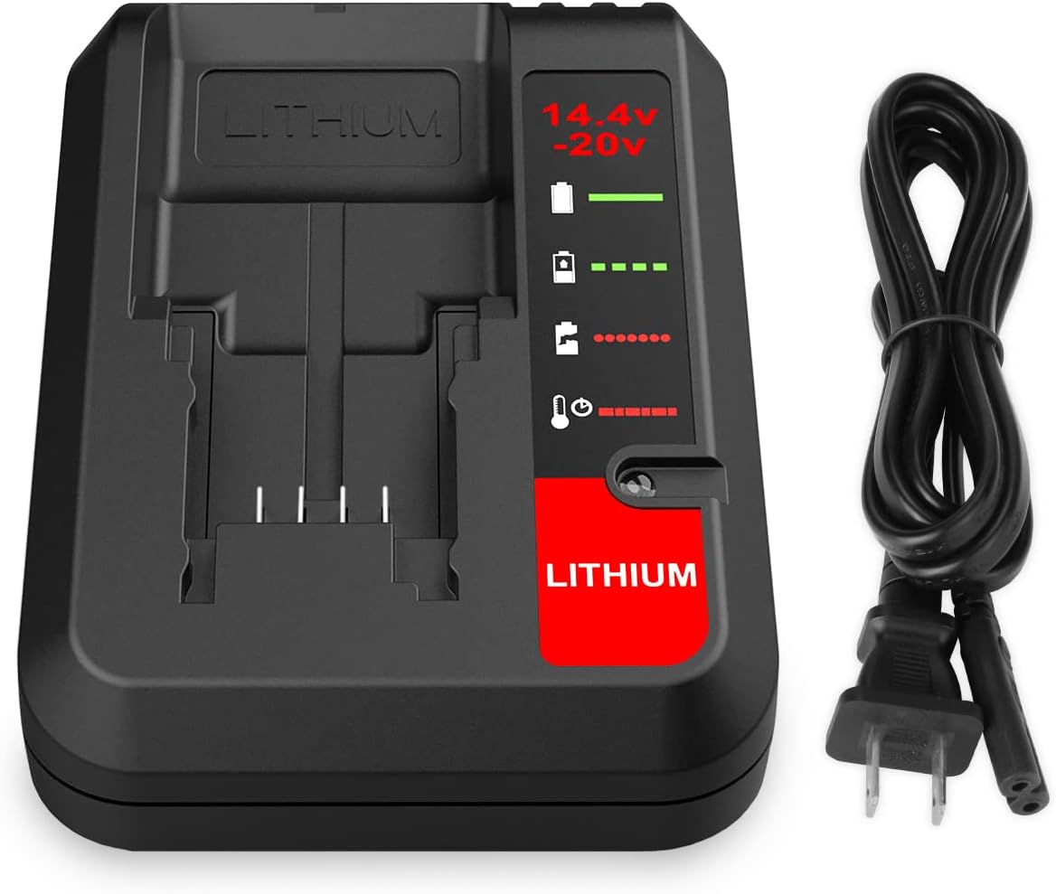 ANTRobut 20V MAX Battery Charger PCC692L for Porter-Cable 20V MAX Lithium Battery PCC680L PCC681L PCC685LP PCC685L PCC682L PCC601, and Black & Decker 20V Battery