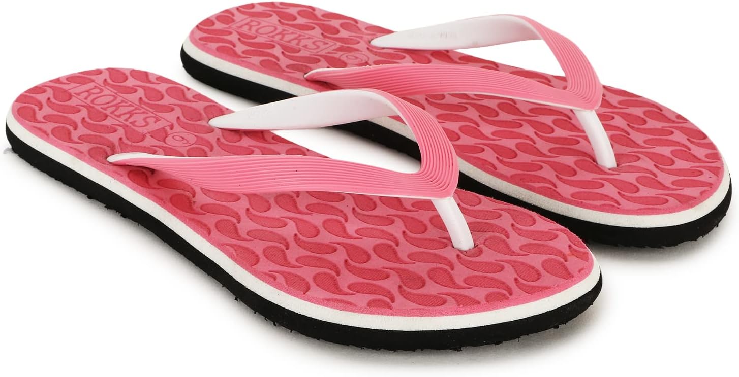 ROKKSSoft comfortable and stylish flip flop slippers for Women (flat hawai - 012)