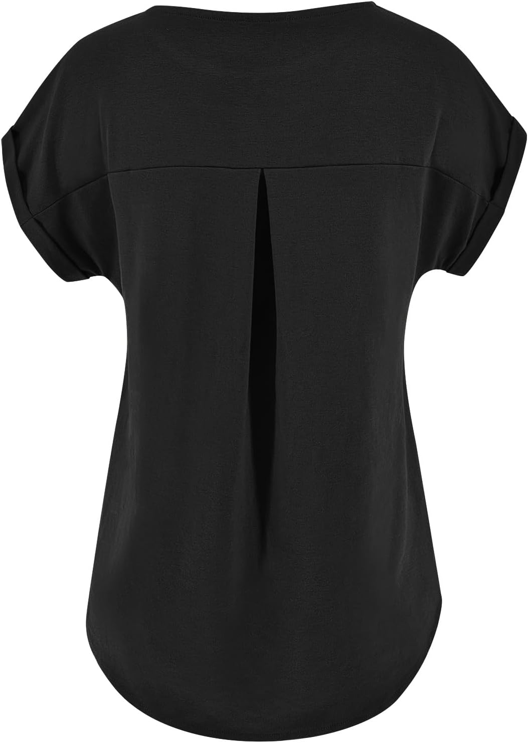 Limerose Women's Short Sleeve Tops Crew Neck Side Button Shirts Casual Loose Fit T-Shirt - Image 5