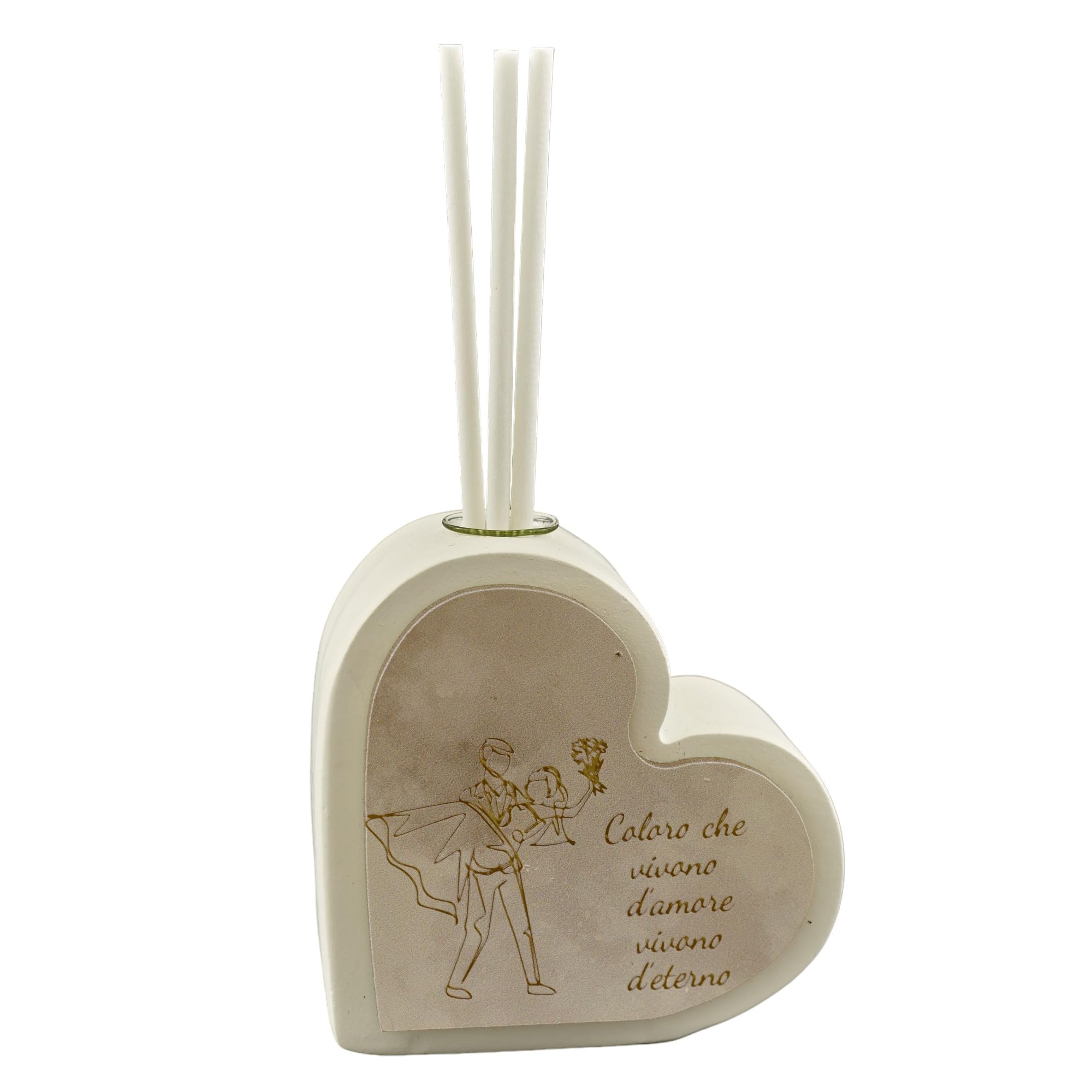 Doni Bomboniere Matrimonio 5PZ Diffusore Essenza con Sposi E Partecipazioni Utili 50 Anniversario Complete Wedding Idee Originali Economiche Eleganti Nozze Particolari Frase Coloro Che Vivono d'Amore