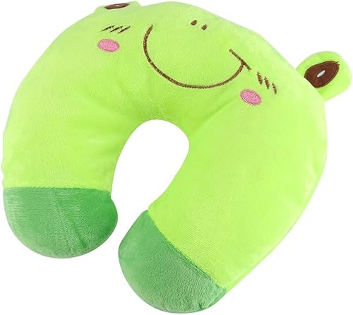 Miniatura 4 de Mumusuki Almohada de viaje con forma de animales durmientes, cojín de descanso para el cuello, cojín en U para coche, tren, avión, mentón y soporte