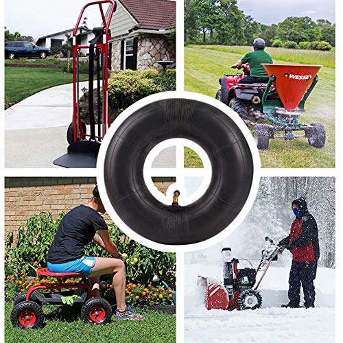Mecotime 2 Packs 3.50/4.00-6 Replacement Inner Tire Tube with Metal Valve Stem Fit 4.10/3.50-6 13x4.00-6 13x5.00-6 145/70-6 for Hand Trucks, Dollies, Wheelbarrows, Lawn Mowers, Trailers and Generators