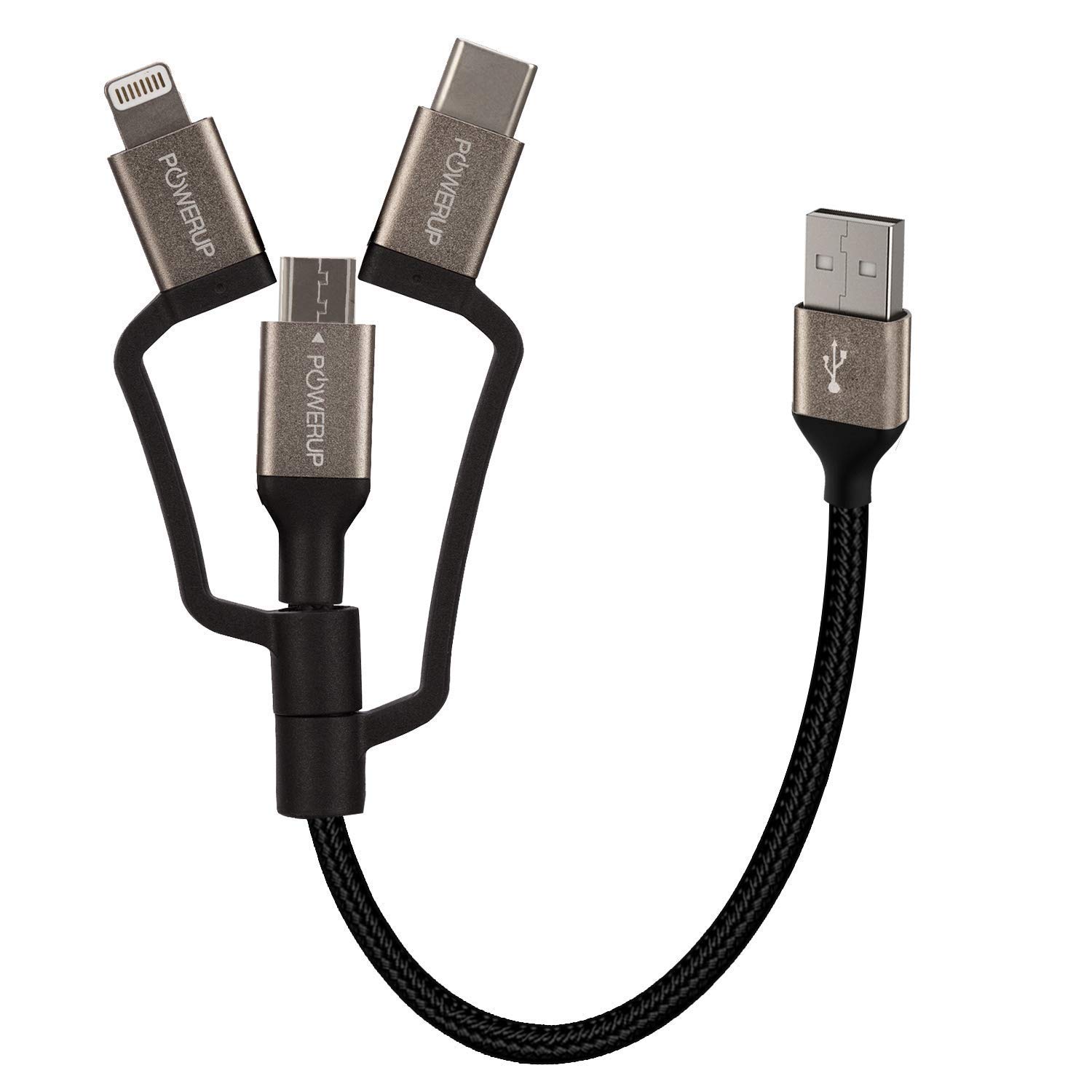 See full amazon price history chart for POWERUP 3in1 Nylon USB-A to Micro USB/Type C/Lightning Charging Data Cable 12cm For iPhone,iPad,iPod & All Moblie/Tablet - Black POWERUP 3in1 Nylon USB-A to Micro USB/Type C/Lightning Charging Data Cable 12cm For iPhone,iPad,iPod & All Moblie/Tablet - Black (B07JFJ15QX) Amazon Price History, Amazon Price Tracker