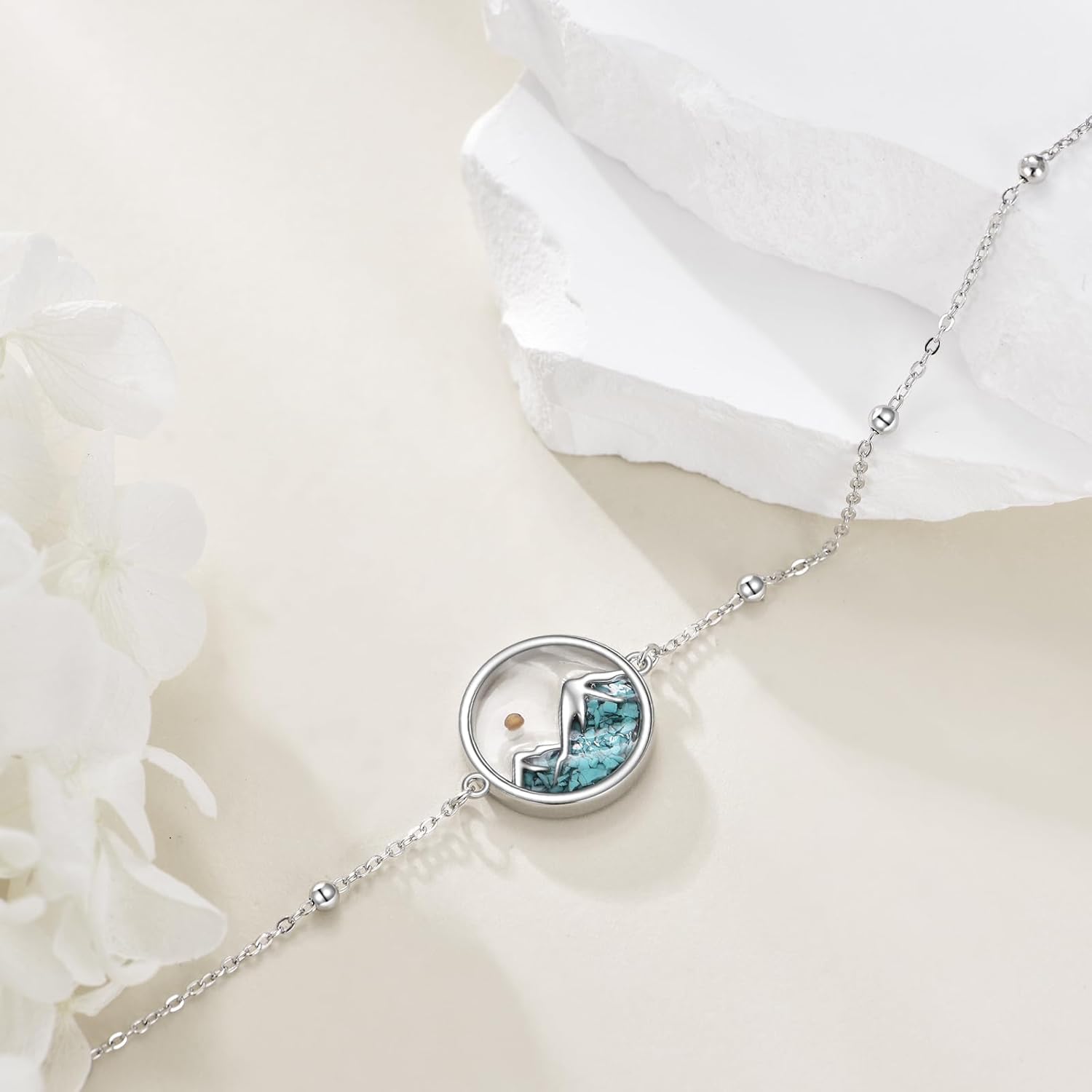 YFN Mountain Bracelet for Women Sterling Silver Nature Bracelet Jewelry Gift for Skiers, Hikers, Campers, Climbers and Nature Lovers - Image 3