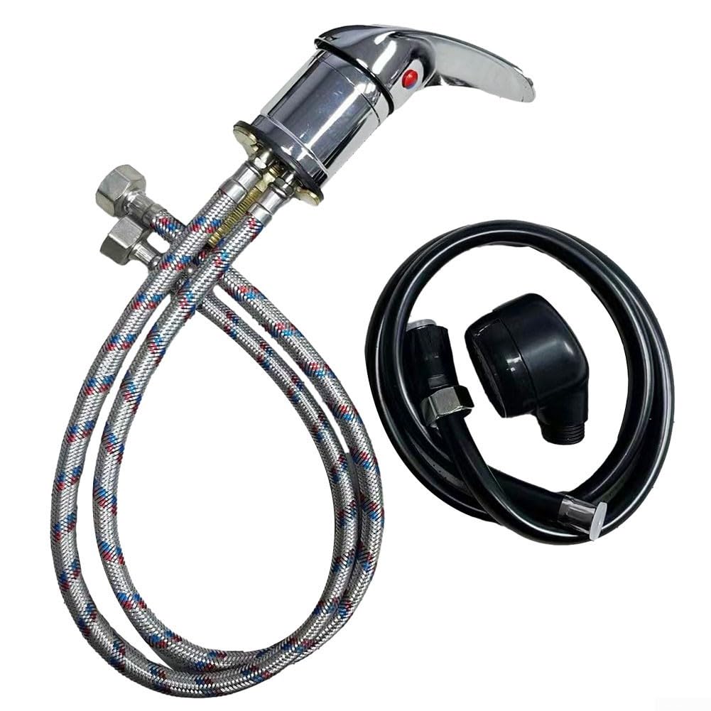 VRTYVEYBB Barber Shop Faucet with Hot/Cold Water Features, Suitable for Various Washing Needs (B)