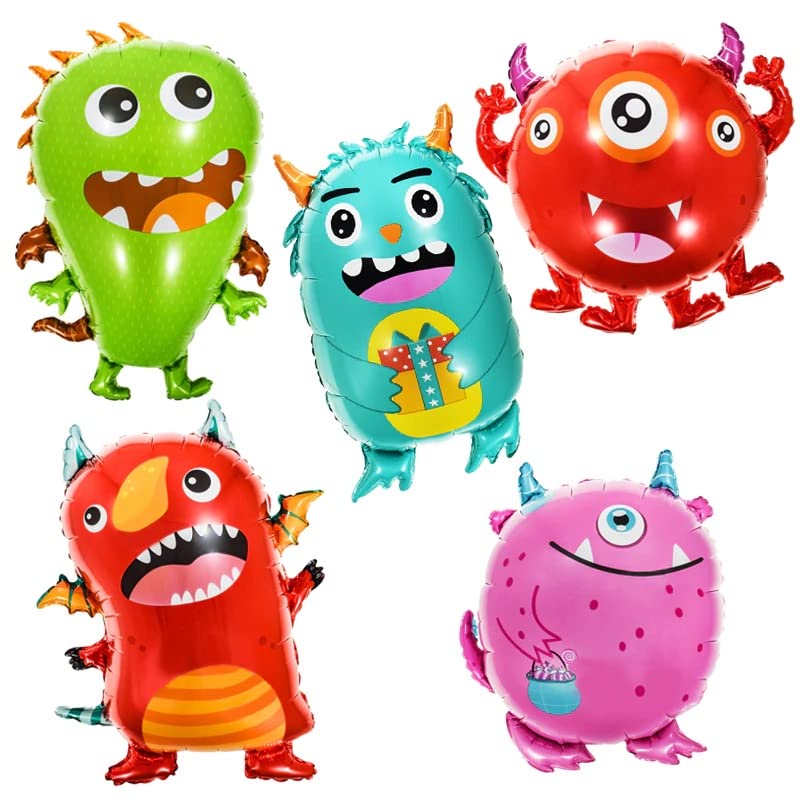 Red Three Eyed Monster Foil Balloon, 65cm (2 pack) - Image 2