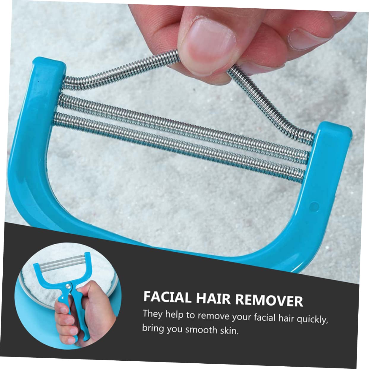 PLAFOPE 3pcs Manual Facial Hair Remover Spring Eyebrow Threader for Women Face Hair Removal Tool Removal Easy to Use