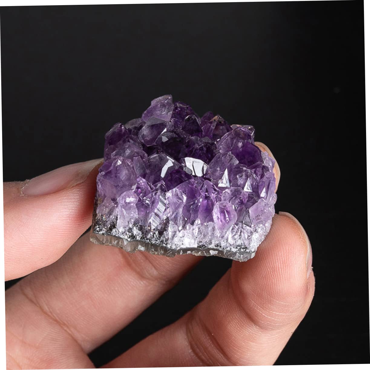 FRCOLOR 8stücke Irreguläre Amethyst Kristall Cluster Deko Steine Natürliche Heilsteine Für Wohn Und Büroschmuck Einzigartige Ornamente Für Elegante Raumgestaltung