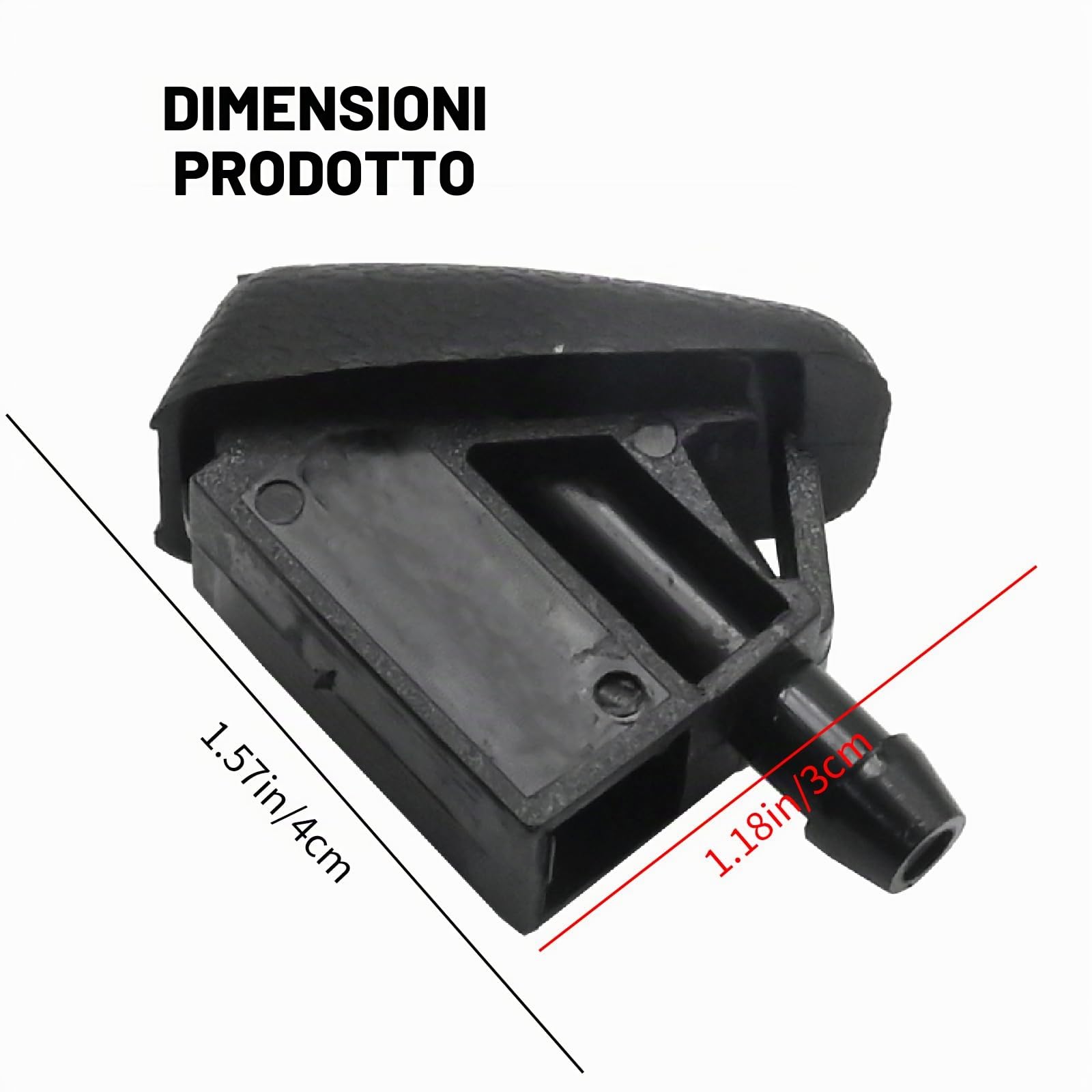 Hoypeyfiy 2 ugelli a getto per lavavetri anteriore, ugello spray di ricambio per Ford B-Max JK 2012-2023 Transit Mk8 V363 2013-2023 sostituire 1772317 AV11-17666-AB