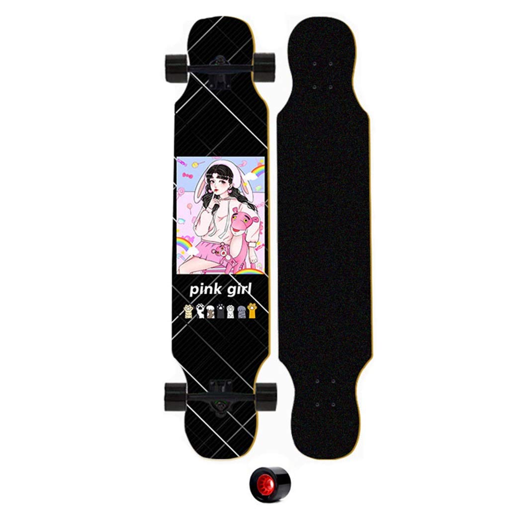 YEENUO Longboard Skateboard Cruiser Skateboard completo para niños y adultos, tabla de skate de doble capa de arce canadiense de 8 capas para deportes extremos y al aire libre, monopatines para prin