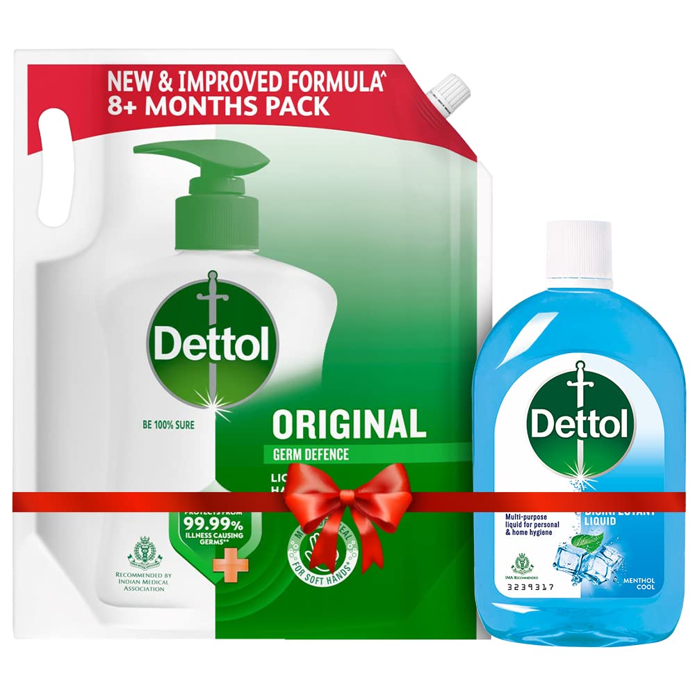 Dettol Skincare Germ Protection Handwash Liquid Soap Refill, 1500ml and Dettol Body Wash and Shower Gel, Cool - 250ml-image-32