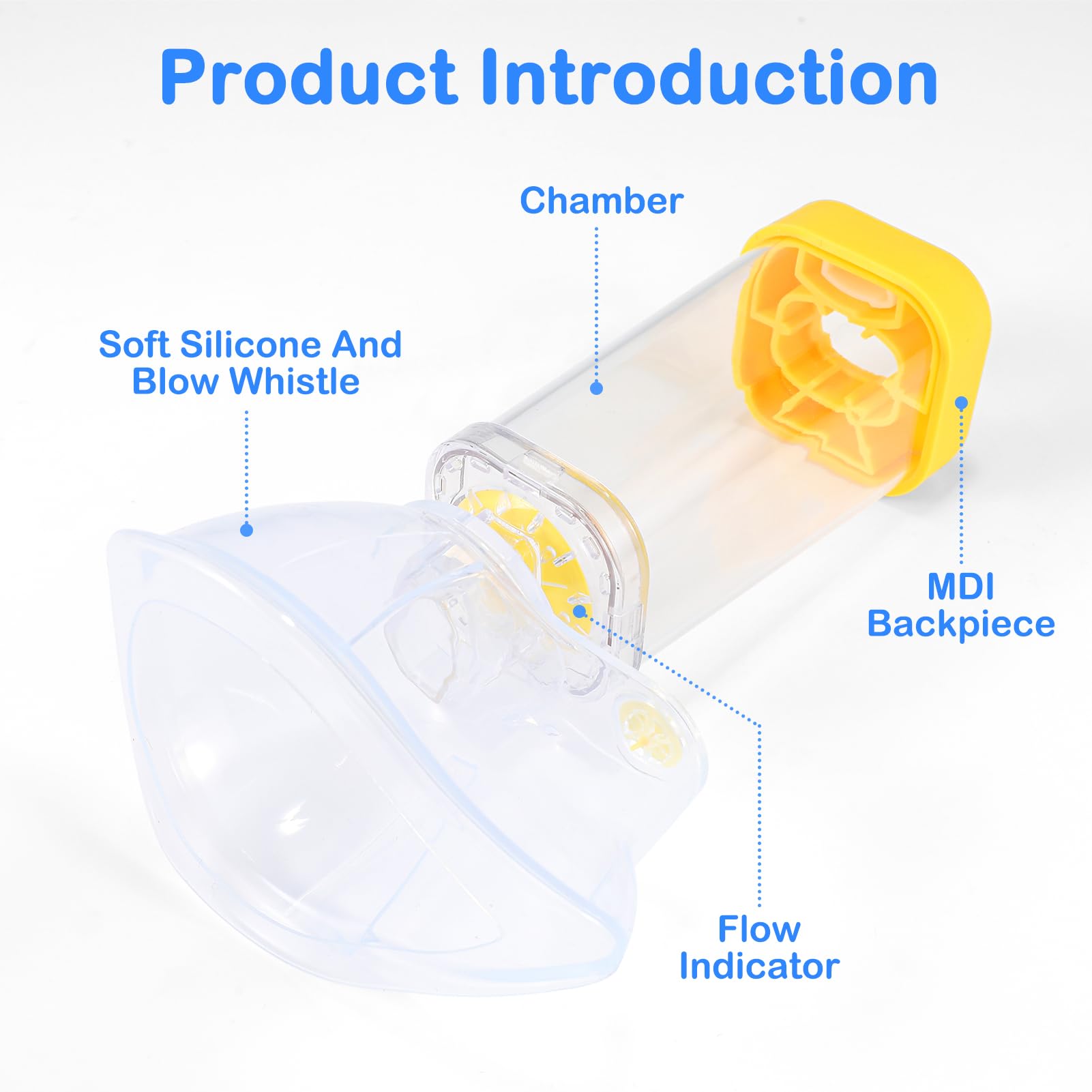 Nessi OTC Spacer Soft Silicone Spacers for Adults and Kids (Kids-Yellow)