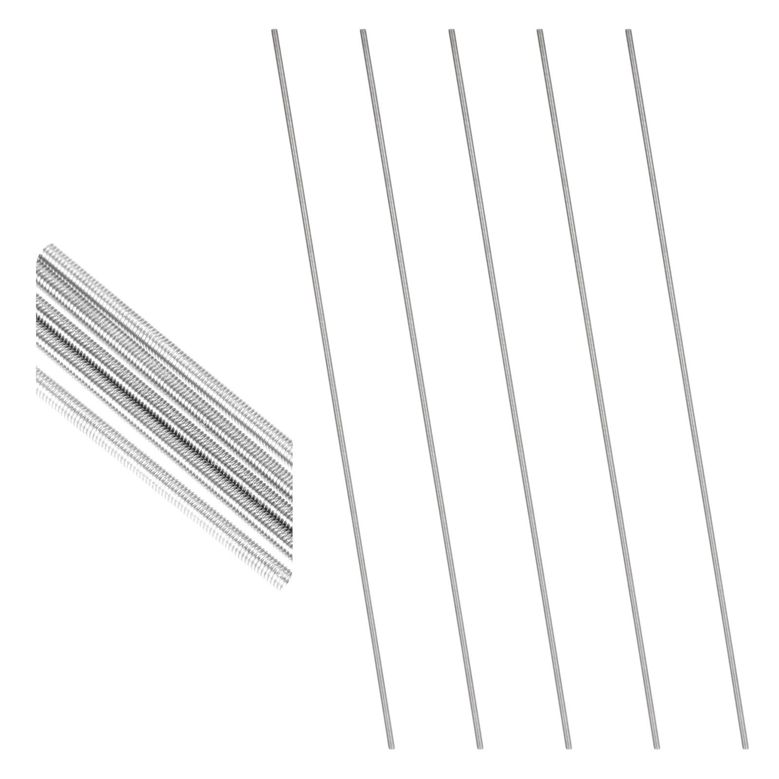 Rc Rods Threads Snapklik.com : 5 Pcs Fully Threaded Rod 304 Stainless Steel Right Hand ...