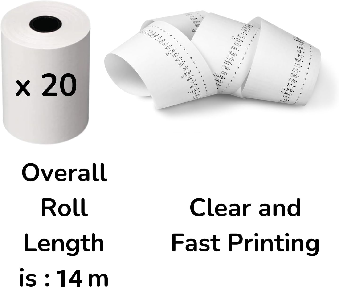 Rotoli Carta Termica Per POS 57mm X 14m - 20 Pezzi Senza Bisfenolo A - Per Registratori Di Cassa - Foto 4