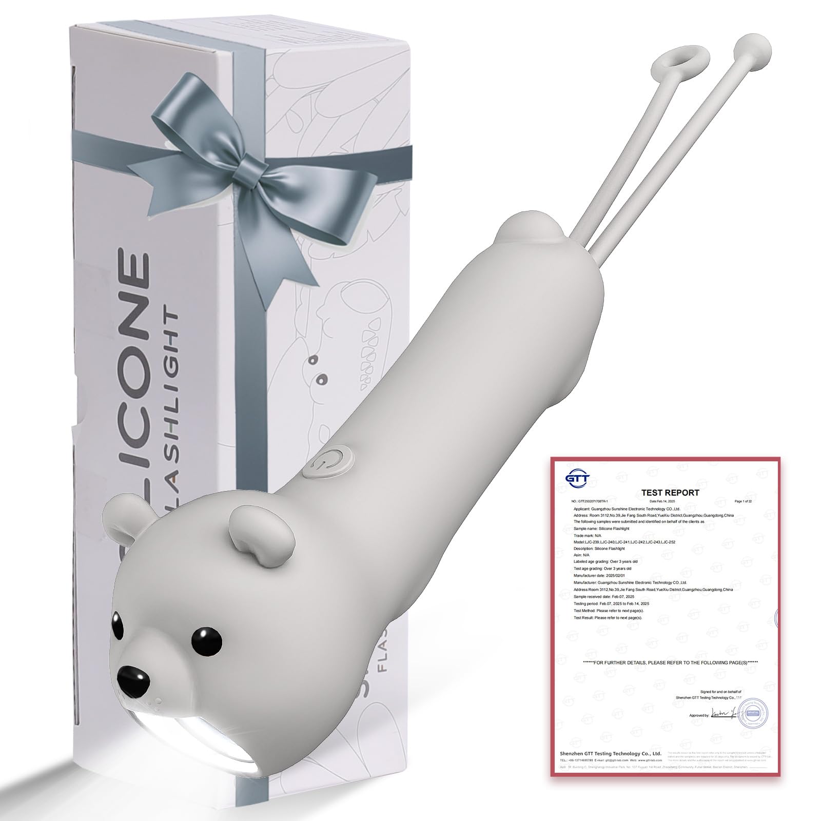 LOVERUIS Aufladbar Taschenlampe Kinder Silizium, Dimmbar Kindertaschenlampe, Stroboskop-Taschenlampe, Wiederaufladbare Geschenk für Kinder ab 3 Jahren