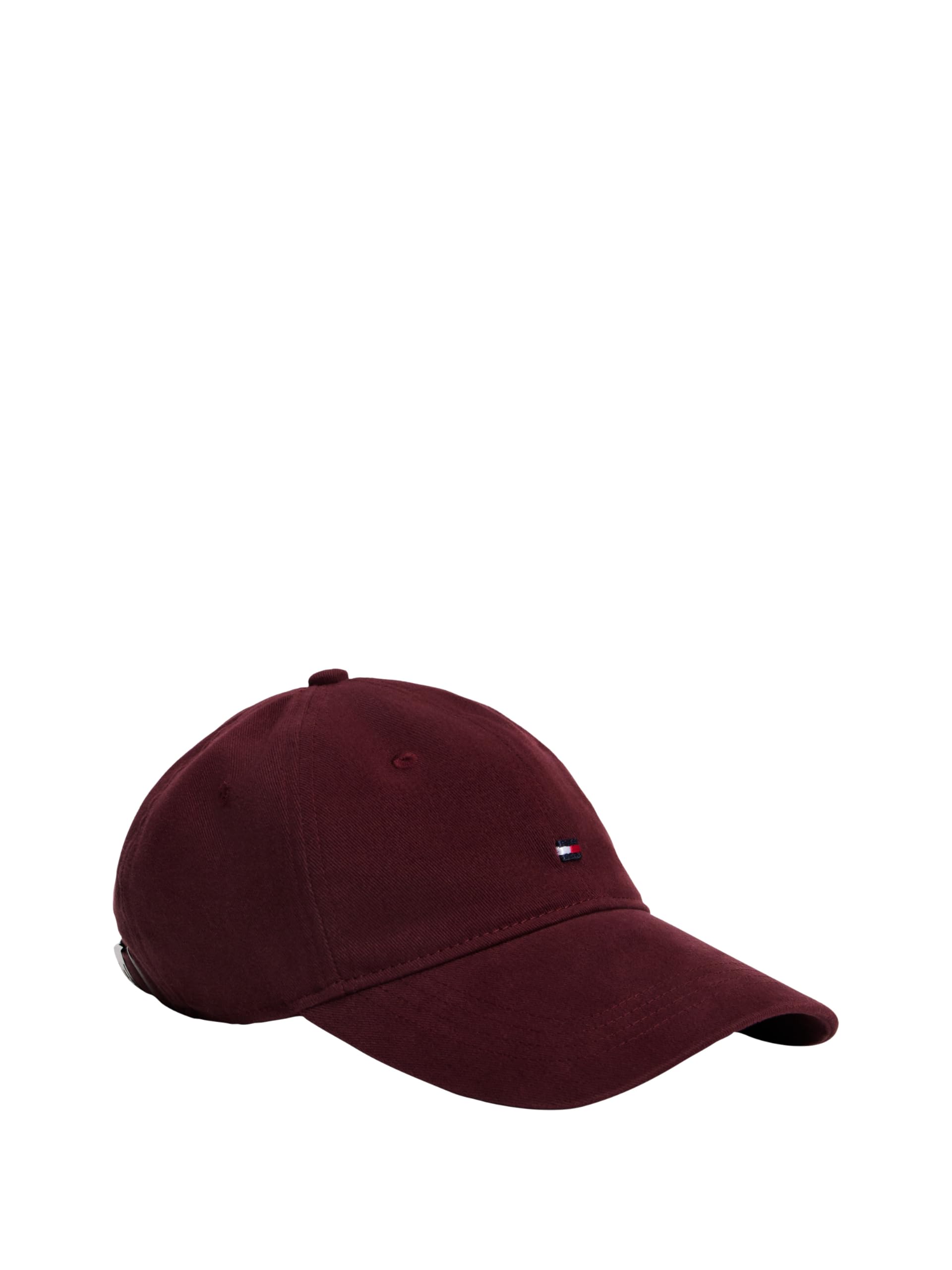 Tommy Hilfiger Mens Cotton 85 Logo Adjustable Baseball Cap, Deep Burgundy, One Size