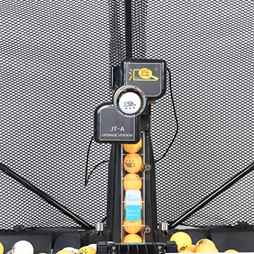 NICCOO Table Tennis Robot with Catch Net Automatic Ping Pong Robot Machine for Training with 9 Different Spin Balls Table Tennis Robots Automatic Ball Machine for Training 50W