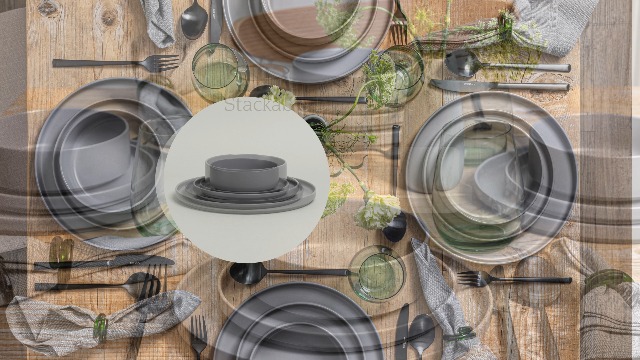 Aー1 Amazon.com | over&back Stackable Stoneware Serving Platter