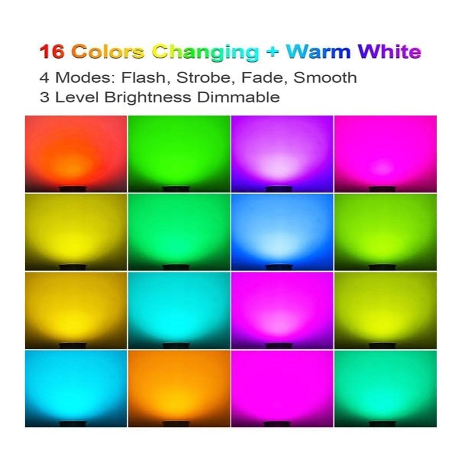 Reflektory zewnętrzne, LED - 8 szt. niskonapięciowych lamp ogrodowych RGB, 3 W, wodoodporne diody IP65, zmieniające kolor, oświetlenie zewnętrzne do wbudowania w ziemię 12-24 V