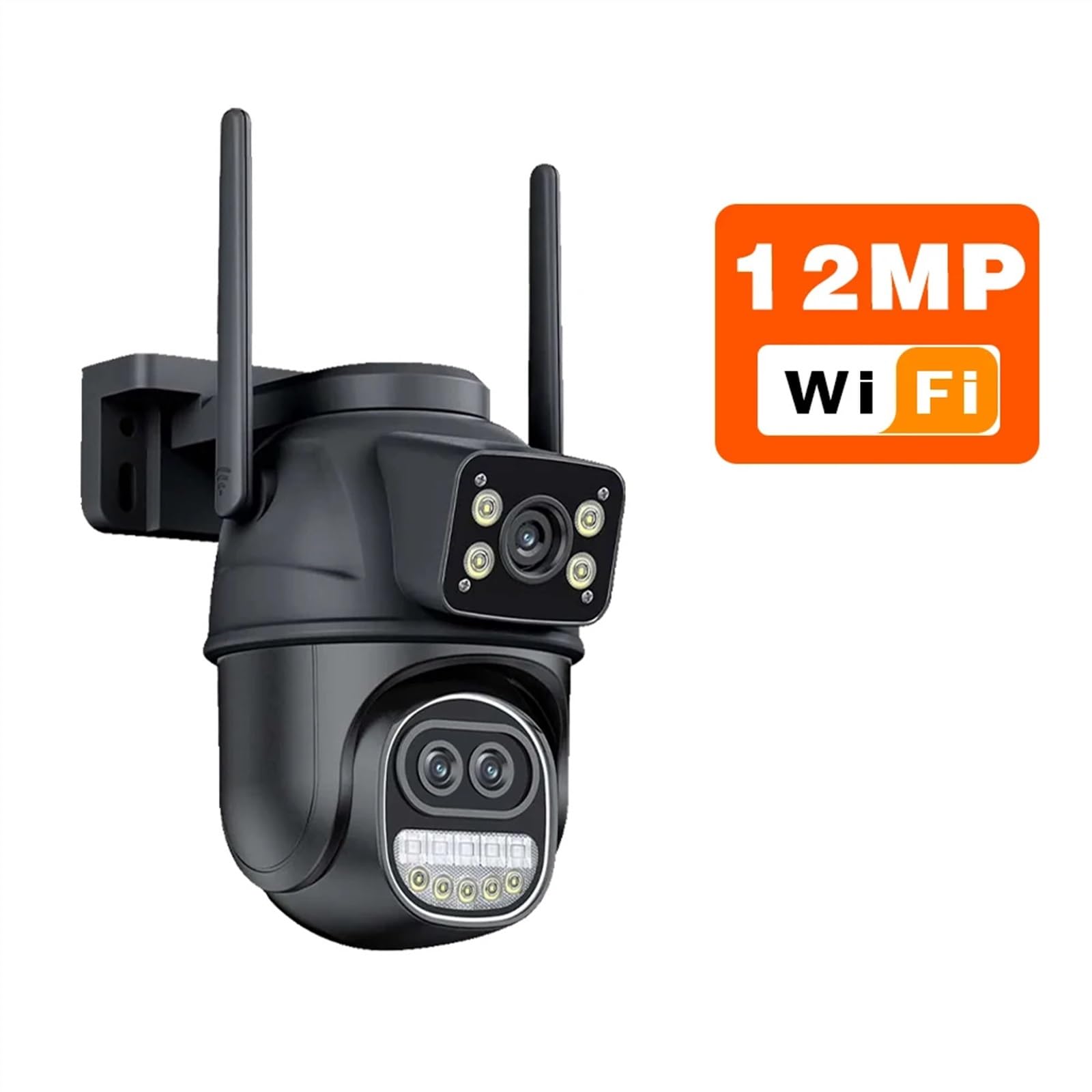 Kamery bezpieczeństwa, Kamera Wi-Fi 6MP na zewnątrz 12MP 8X Zoom trzy obiektywy podwójne ekrany kamera wideo CCTV automatyczne śledzenie ochrona bezpieczeństwa nadzór(6K12MP Camera)