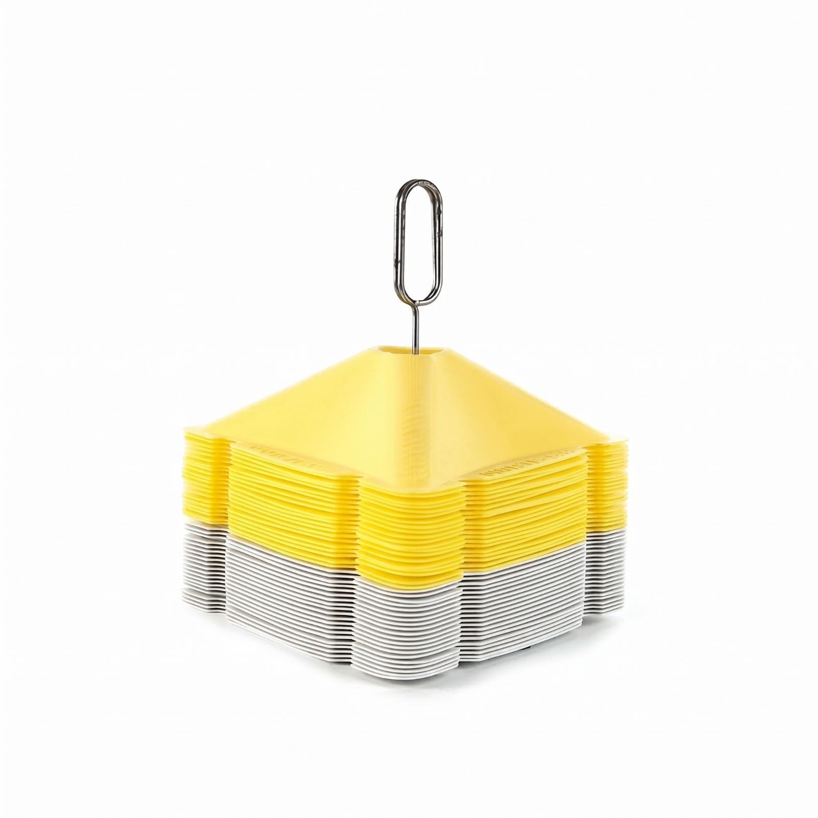 40 Pieces Triangular Marker Disc Center Cutout Stackable Marker Disc Holder Set Molded Grooves Stackable Field Markers | Training Aids | Soccer | Team Sports-image-1